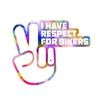 Pattern Cycling Decals Car Electricbike Scooter Motorcycle Decorative Sticker RESPECT FOR BIKERS