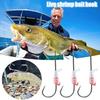 3/5/6/10/12/15/20Pcs Luminous Live Shrimp Fixing Hook Glow-in-the-dark Fishhook with Barbed Offset Freshwater Saltwater Catfish Bass Fishing
