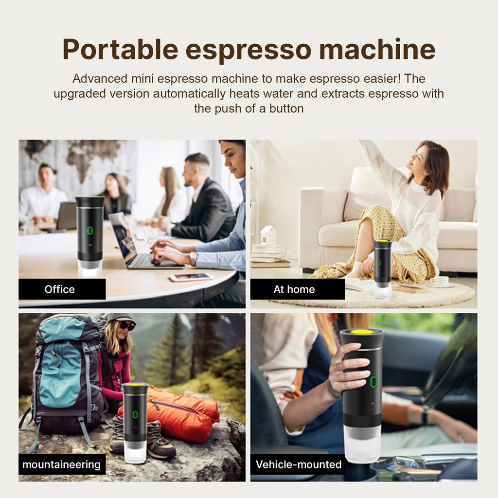 Портативная кофемашина для автомобиля, дома, путешествий, 3 в 1, беспроводная электрическая кофеварка, работающая с капсулой