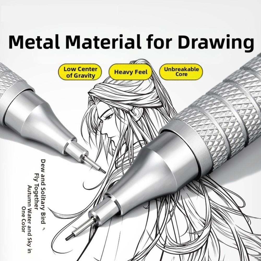 HB Automatic Pencil Set Full Metal Stationery Gift Set Mechanical Pencil Set Art Drawing
