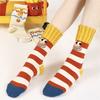 Креативные забавные милые радужные носки с картофелем фри, носки средней длины, ворсовые носки, женские носки, хлопковые носки
