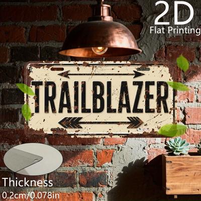 D Flat PC Винтажная алюминиевая номерная табличка Знак TRAILBLAZER Тематический настенный декор PIONEER Сельский декор для приключений и походов
