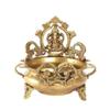 Brass Ethnic Carved Ganesha Design 7 Inches Brass Urli Decor Bowl, Golden, Urli Bowl for Home Decor New