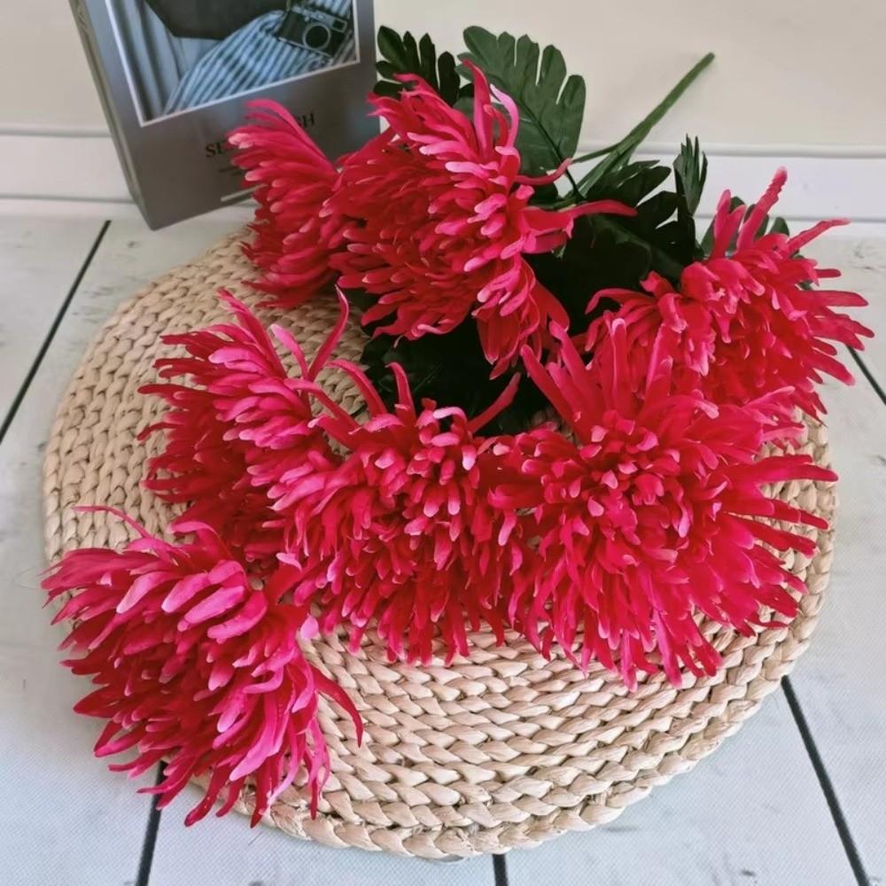 Silk Chrysanthemum Bouquet 7Head Fake Flowers High Quality Simulation Flowers Cemetery