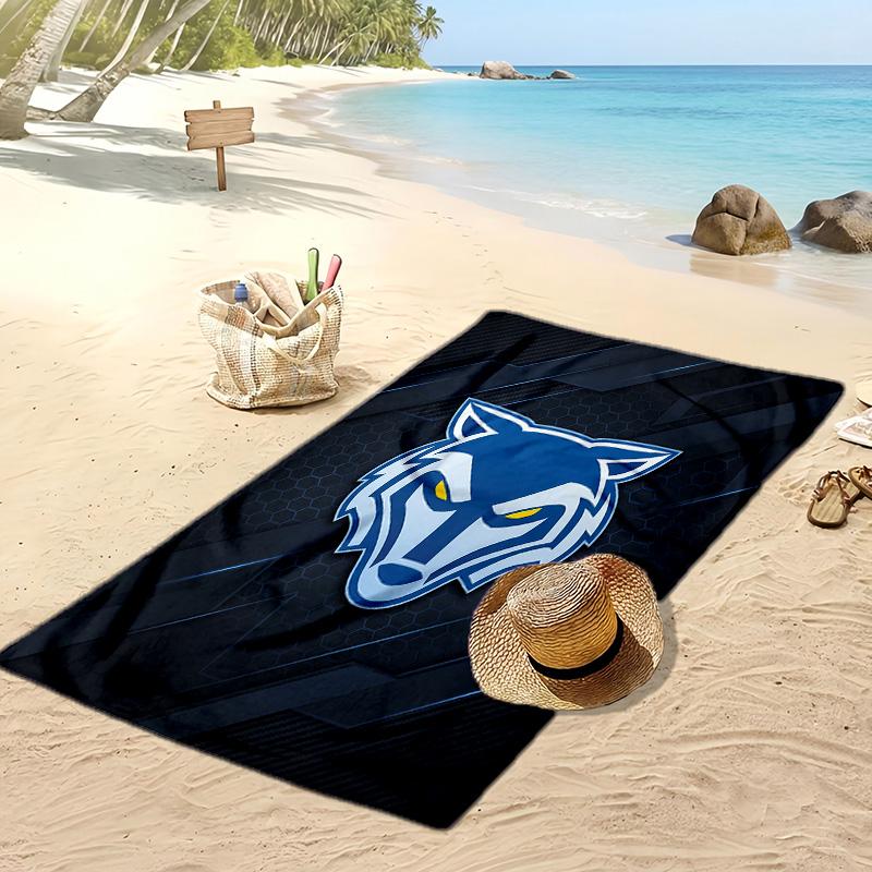 Warrington Wolves Print Beach Towel Soft Portable Quick?dry Towel For Pool Summer Vacation Outdoor Sport