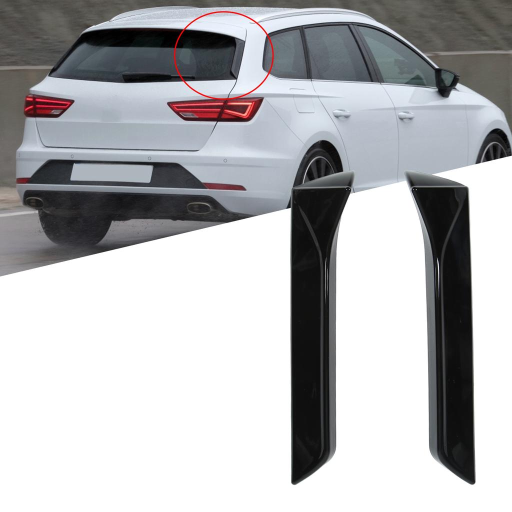 2PCS Rear Window Side Splitter Wing Exterior Trim Left Right Replacement for SEAT 5F FR Mk3 MK3.5 2013‑2021