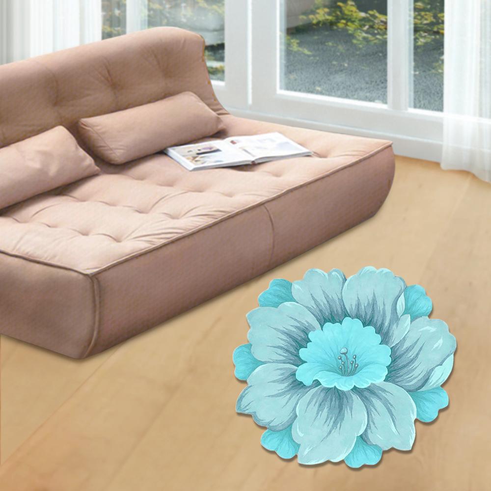 Peony Flower Carpet Pastoral Blanket Baby Crawl Door Gasket Living Room Tea Table Bedside