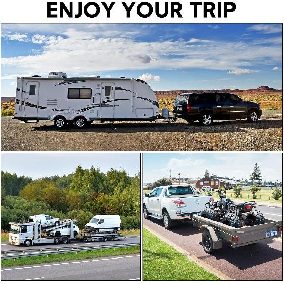 Chumia 4 Pack Black Trailer Hitch Coupler Lock With Keys, Dia 1/4 Inch 3/4 Inch Span Trailer Tongue Hitch Lock For Tow Boat Rv Truck Car'S Coupler