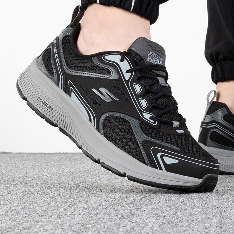 Skechers Мужская дышащая сетчатая обувь для бега и повседневной носки