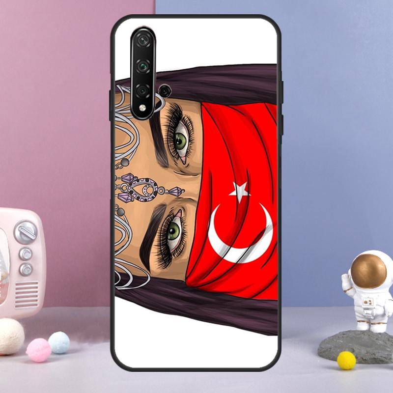 Чехол с турецким флагом для Huawei Nova 9 10 SE 3i 7i 8i 11i 12i Y60 Y61 Y70 Y72 Y73 Y90 Y91 P20 P30 P40 Lite
