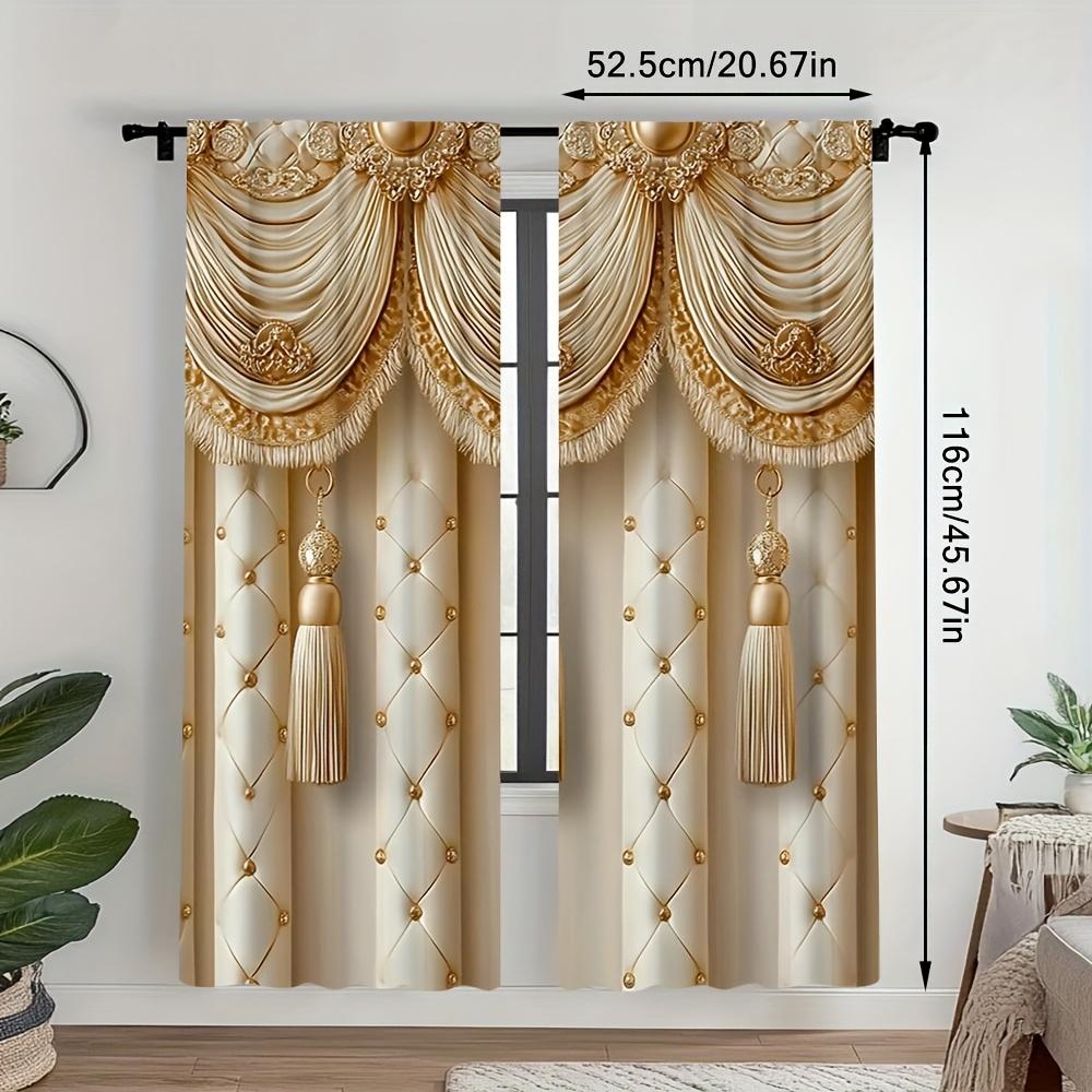 2 штуки Модные шторы с принтом под ложный фон, размер 30*65, для спальни и гостиной, украшение дома, украшение комнаты