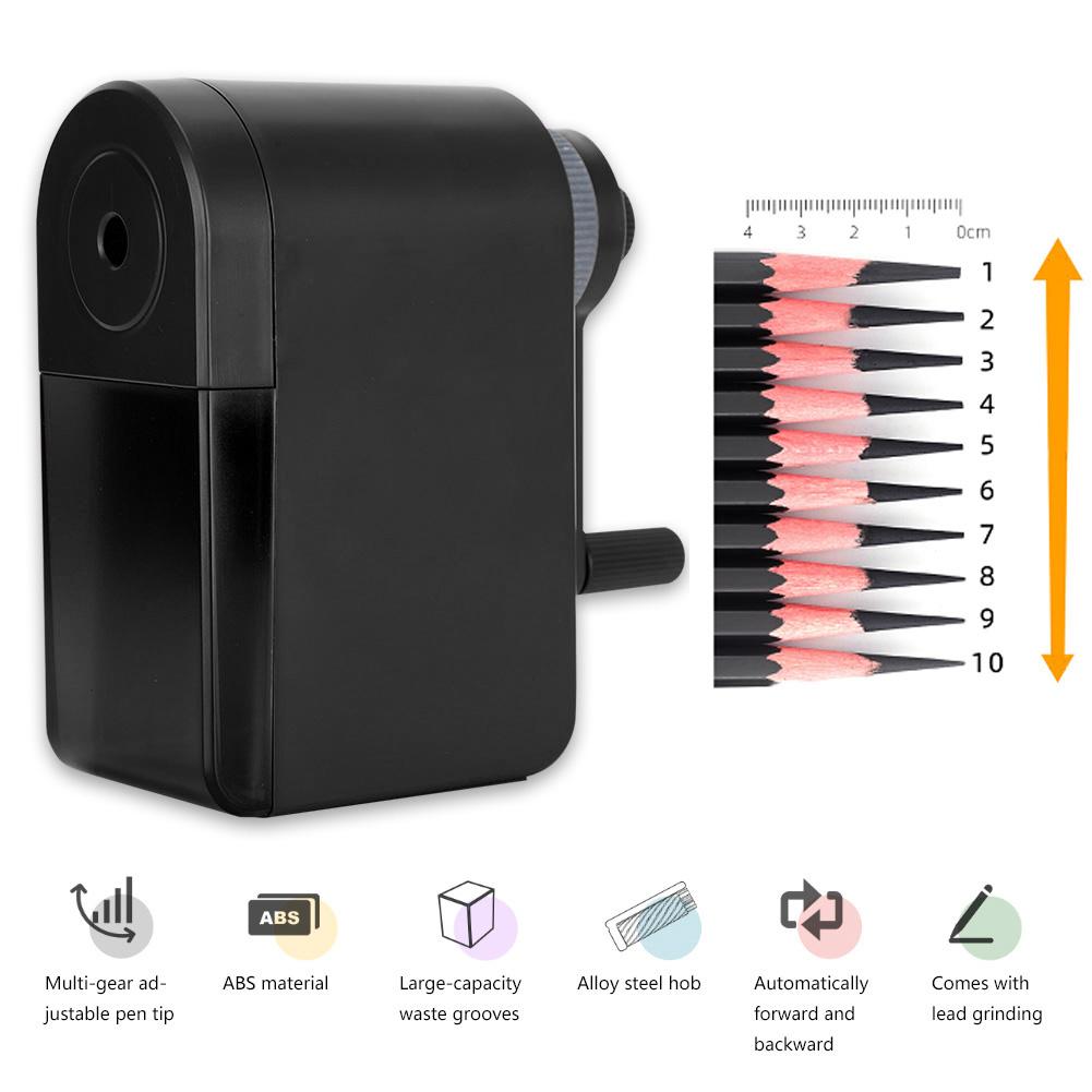 Ручные точилки для карандашей с регулируемыми остриями, режущая машина для художественного рисования углем, для детей 