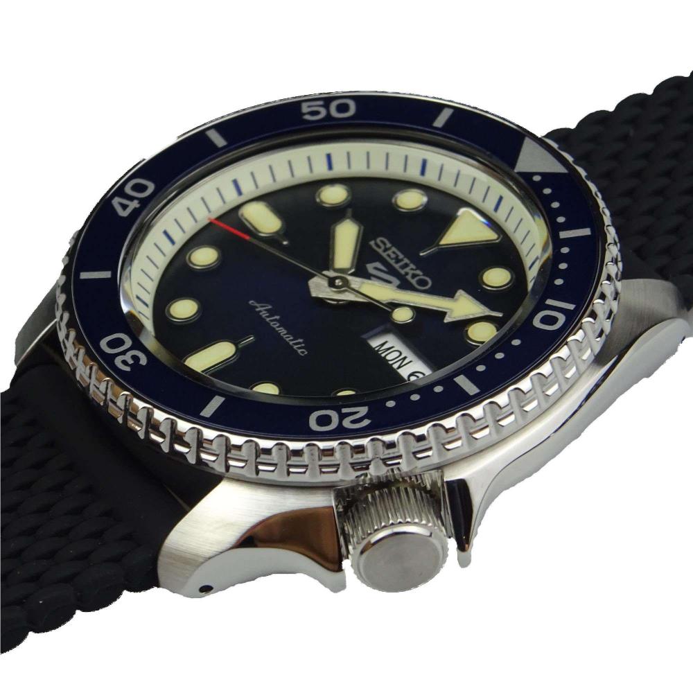 Seiko Мужские автоматические часы 5 Sports SRPD71K2 с синим циферблатом