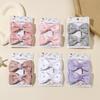 2Pcs/set New Sweet Girls Bow With Diamond Lovely Children Clips Headwear Hairgrip Hair Clips Accessories Headdress Gift