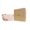 New COACH Nolita Artificial Leather Pochette, Shoulder Bag, Portable One Shoulder Clutch Trumpets Women's Pink & White CA783-IMPMC