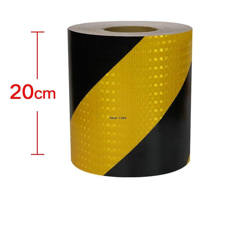 Высокая видимость твил светоотражающий материал 20 см * 1 м DIY ленты водонепроницаемые предупреждающие наклейки безопасности самоклеящиеся отражатели для автомобилей