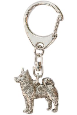 Коллекция брелоков для собак в виде норвежского элкхаунда, сделанная в Англии