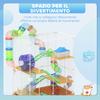 5-Tier Hamster Cage with Tubes, Wheel, Ladders, House and Bottle, 46x30x58 cm, Orange