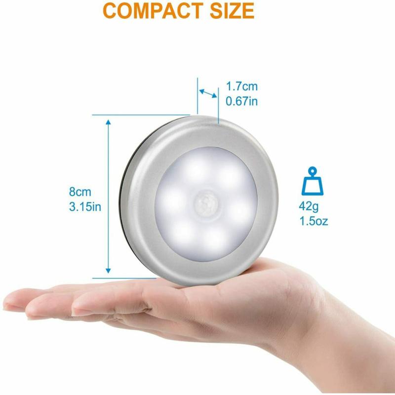 6led круглый светильник для шкафа инфракрасный датчик ночник украшение дома лампа для прикроватного коридора