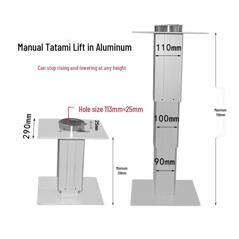 Японский алюминиевый сплав ручной подъемный стол для татами