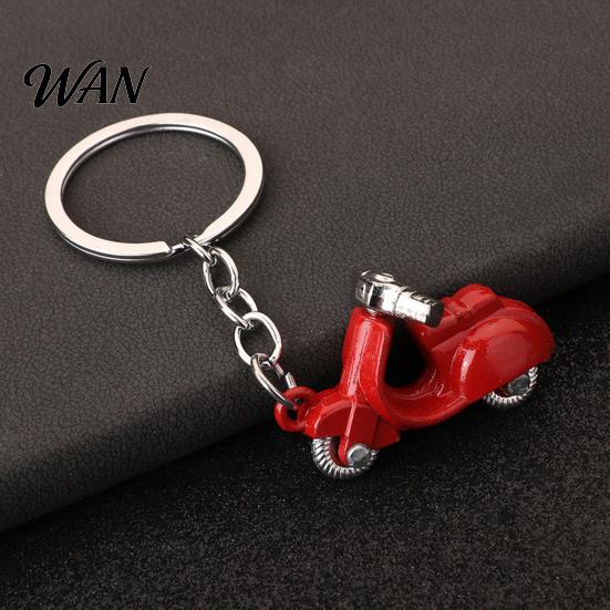 Durable Keychain Pendant Motorcycle Charm Zinc Alloy Key Chain with Retro Scooter Buckle Electric Donkey Design Holder