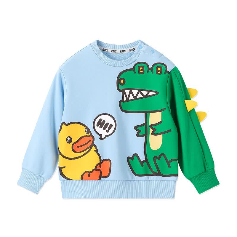Мальчишеский свитшот с круглым вырезом и динозаврами B.Duck