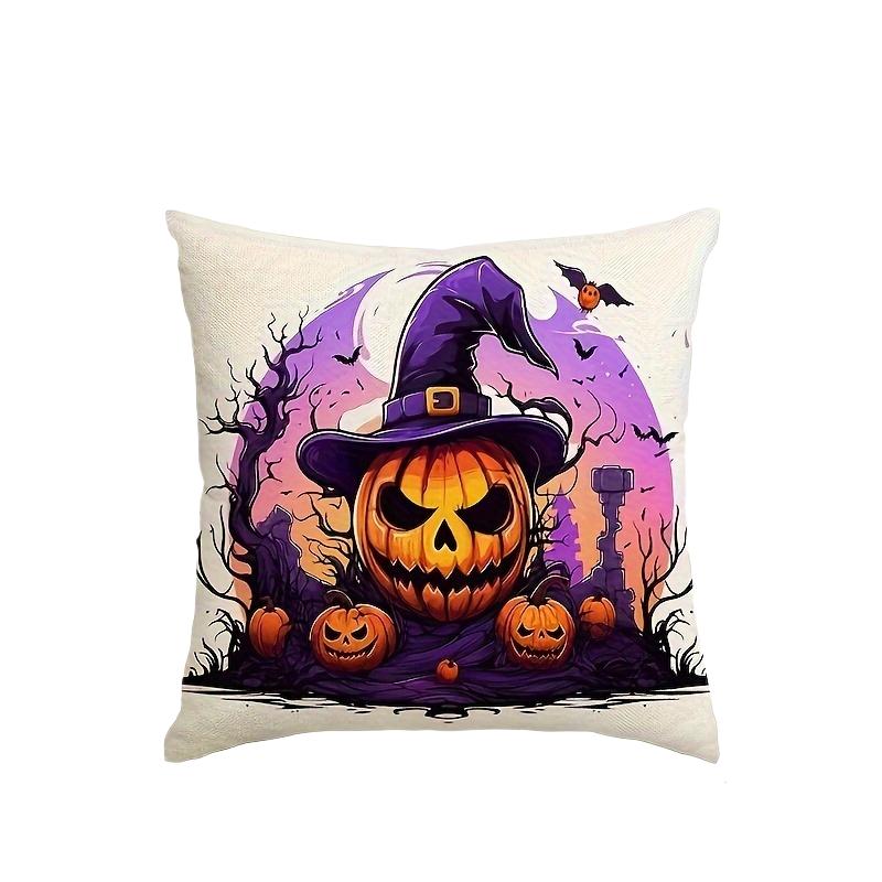 1pc Halloween Pumpkin Pillow Covers, Pumpkin Ghost Halloween Decoration, Halloween party atmosphere decoration, Halloween