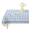 Cream Style Tablecloth Waterproof and Oil-proof Wash-free Light Luxury High-end Pvc Tablecloth Rectangular Table Mat Tablecloth