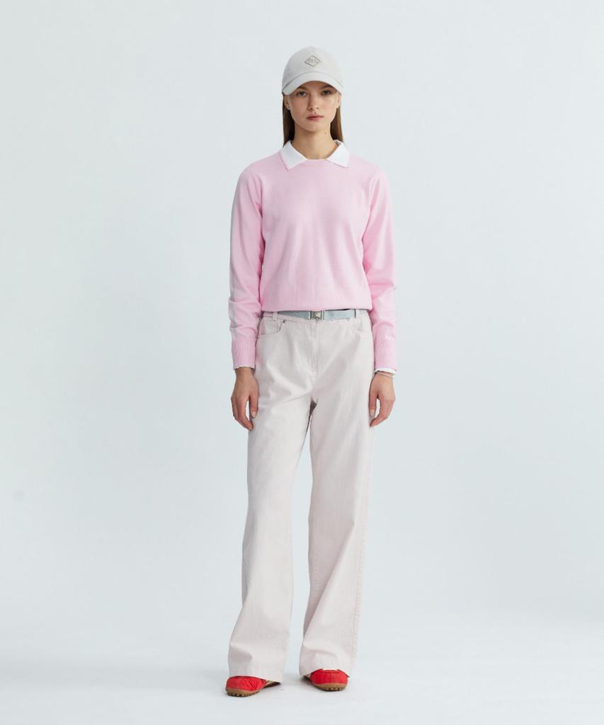 MONDAYFLOW Feel So Good Denim Pants_Light Pink