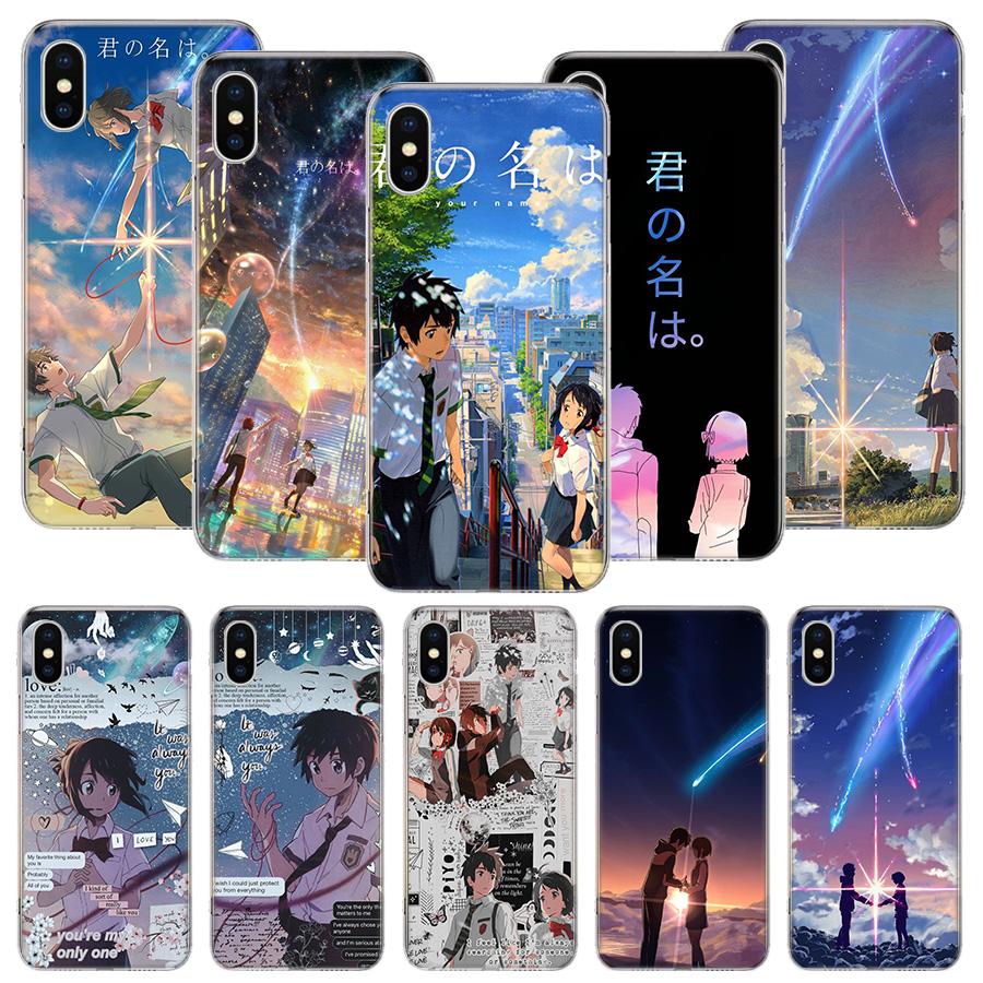 Kimi No Nawa Анимация аниме Чехол для телефона Для iPhone 17 Air 16 15 Plus 11 14 Pro Max 13 Mini 12 7 8 + SE Узор Арт Индивидуальный Co