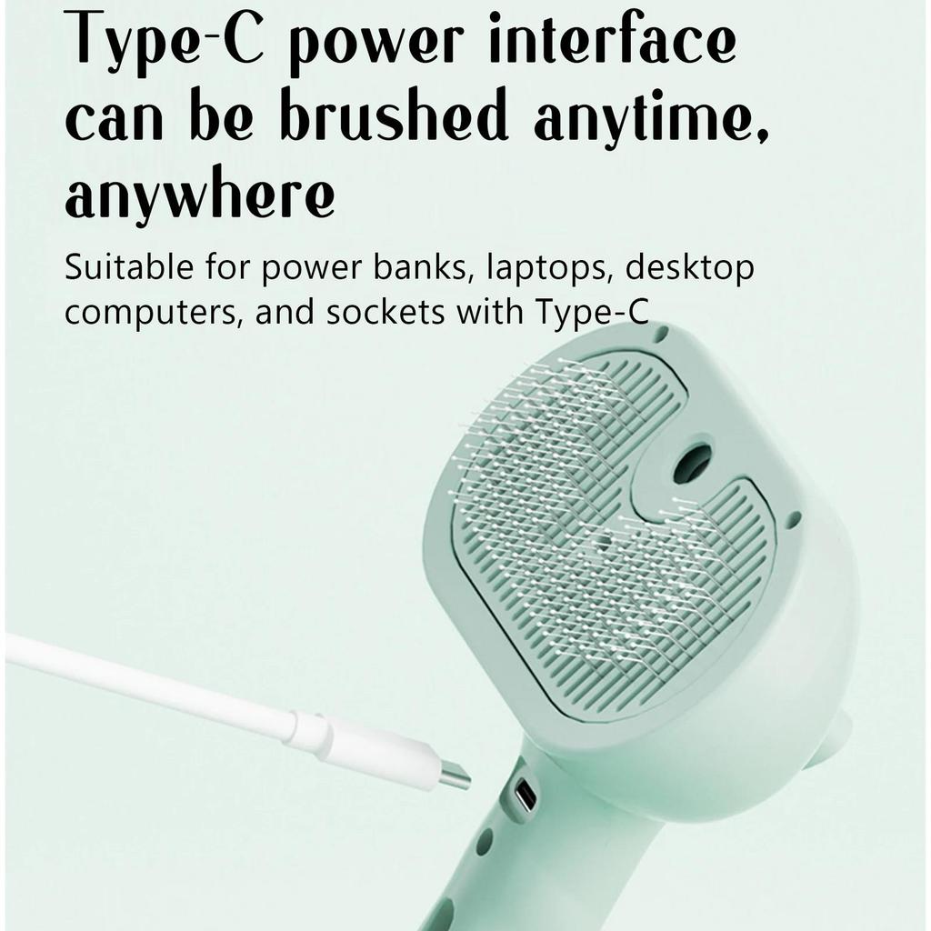 Расческа для собак Паровая массажная щетка для питомцев Круглая головка Зубья Спрей Удаление шерсти для кошек Собак Аксессуары