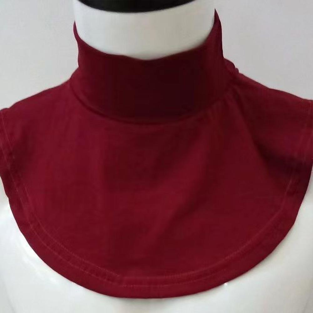 Женский воротник-стойка с высоким горлом, ложный воротник для рубашки, женский хлопковый фальшивый воротник, однотонный, защита шеи, блузка, съемные воротники