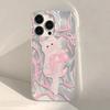 Cute Black Cat Phone Case For iPhone 17 Air Case iPhone17 16 15 11 12 13 14 Pro Max Plus Laser Silver Feather Texture Shockproof Cover