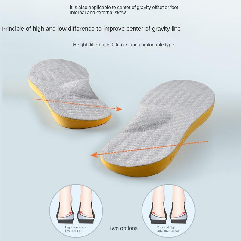 Корректированные стельки размера 32–45 для мужчин и женщин с плоской сводчатой ​​стопой, подходящие для инверсионных стелек X-образной формы для ног и стоп.