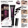 Tearing Eyebrow Gel Makeup Semi-Permanent Waterproof Long Lasting Tattoo Tint Sweatproof Peel Off Dye Eyebrow Cream with Eyebrow Stamp Cosmetics