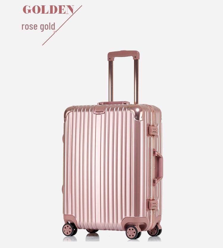 Ultralight Aluminum Frame Trolley: 20-Inch Carry-On & 24/26/29-Inch Large Capacity Travel Suitcases