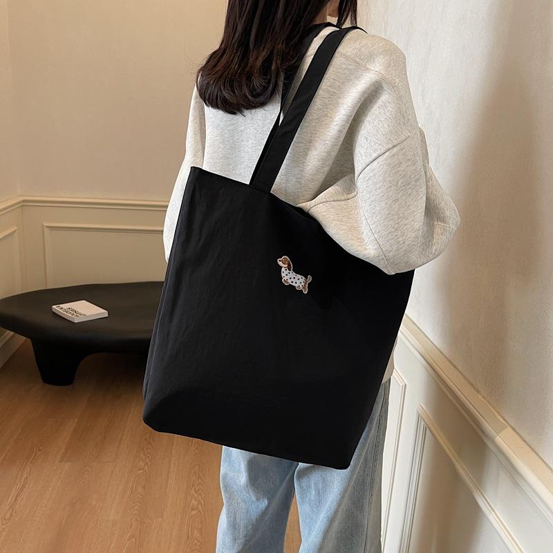 2025 New Large-capacity Class Commuter Bag Women's Fashion Korean Tote Bag Casual One-shoulder Student Canvas Bag
