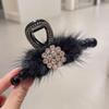 2024 Peony Feather Tassel Hairpin: Fluffy Hair Volume Boost Shark Clip