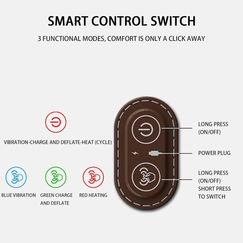 Подушка Массажер Валик для шеи, Тракционный массажер с подогревом, 3 в 1 Подушка для массажа шеи с подогревом Массажеры для шеи Подушки Тракция с подогревом
