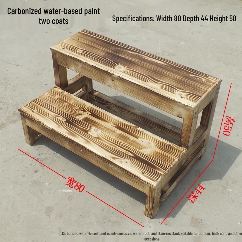 Компактная складная стремянка из массива дерева для дома