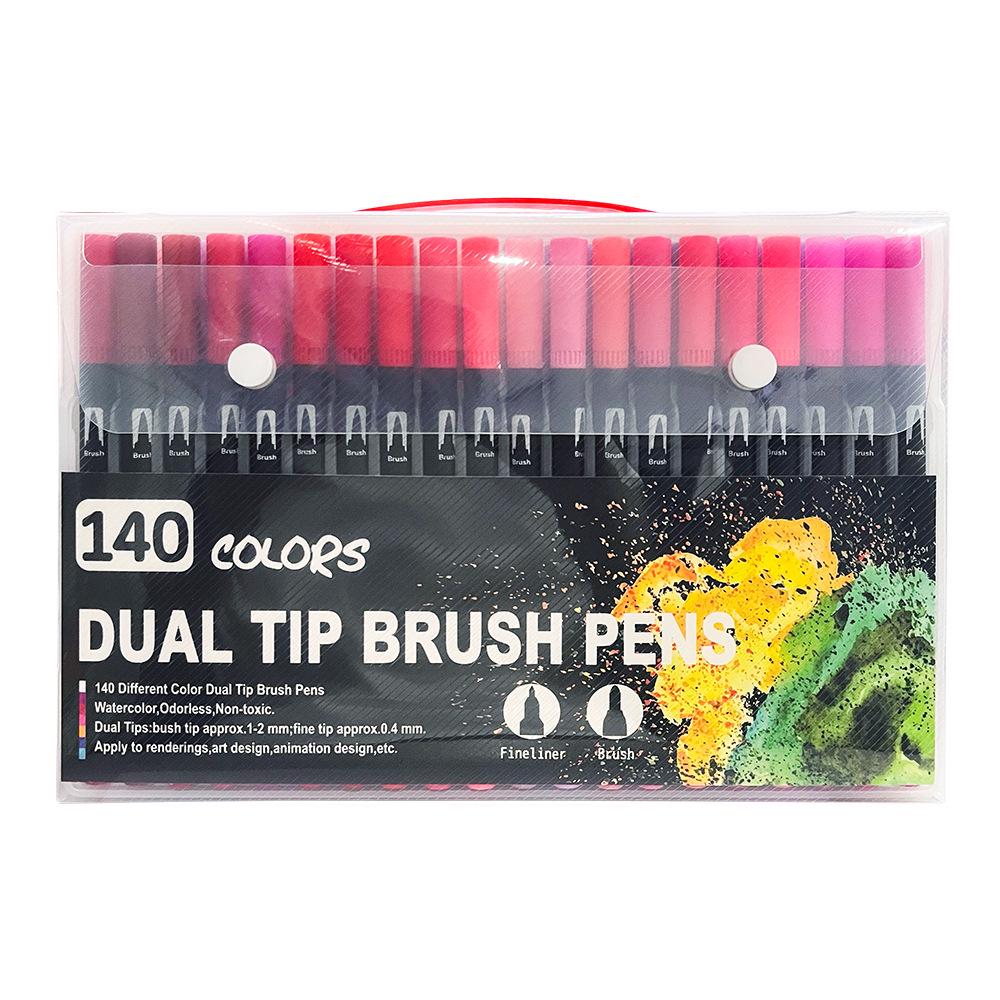Double-Ended Washable Watercolor Pens - 120 Color Set, Non-Staining, Soft Tip Art Liner for Children's Drawing