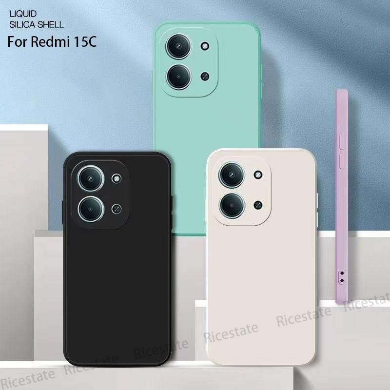 Для Xiaomi Redmi 15C 4G 5G Чехол Квадратный Жидкий Силикон Защитный Задняя Крышка Телефона Чехлы Для Redmi15c