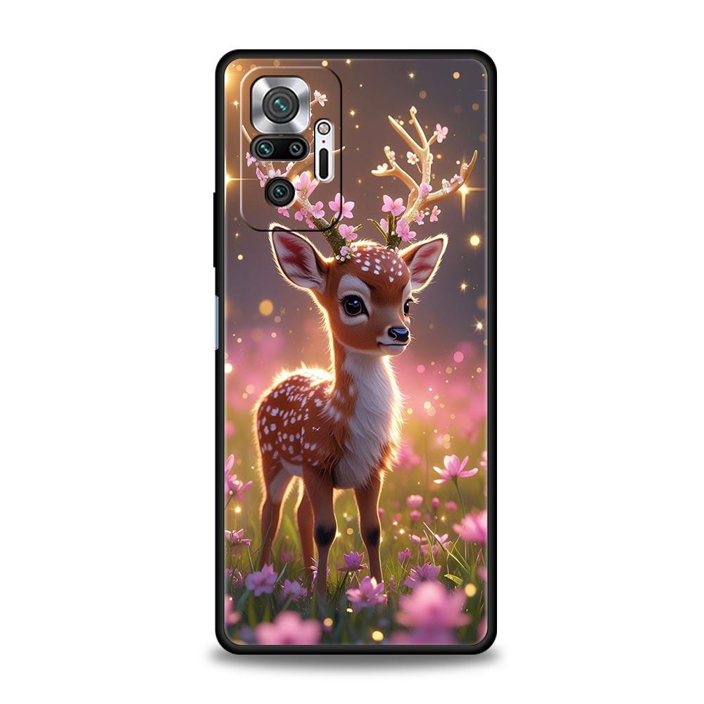 Deer Lichee Pattern Phone Case Cover for Redmi 14C 10C Note 15 14 13 12 10 11 K40 Pro Plus 5G Soft TPU Shockproof Shell Fundas
