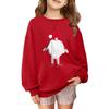 Children's Fashionable Casual Long-sleeved Loose Christmas Print Pullover Sweatshirt