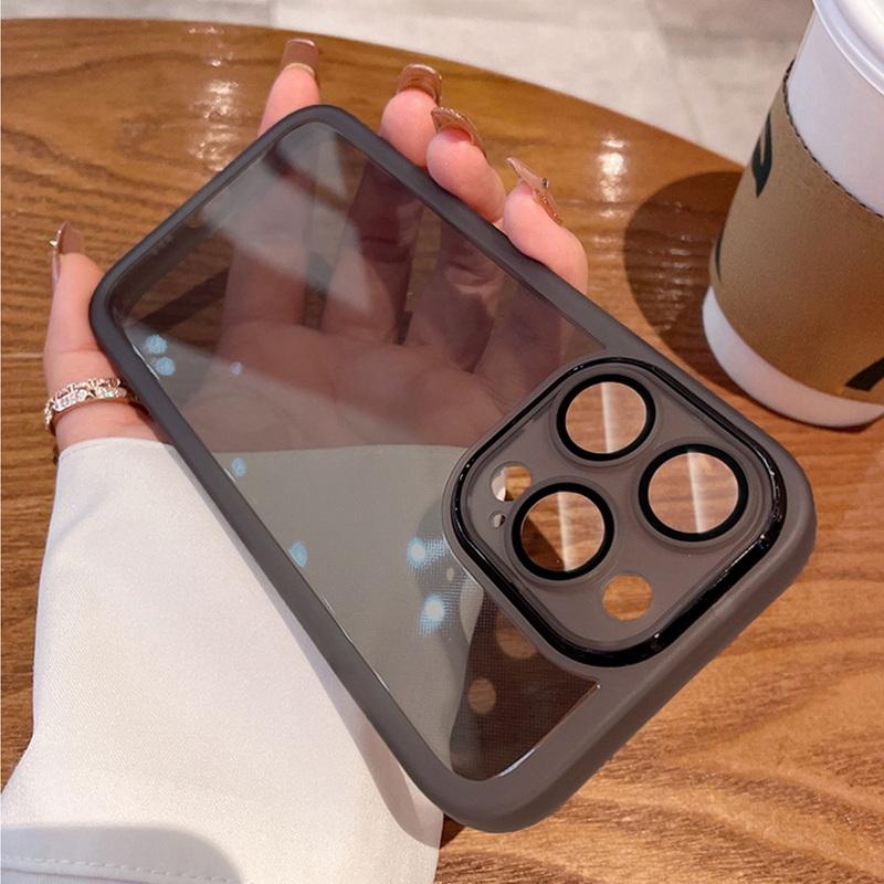 Мягкий матовый прозрачный чехол для телефона iPhone 16 15 Pro Max 14 13 12 11 Samsung S25 Ultra S24 FE S23 A16 A55 Pure Color противоударный защитный чехол TPU