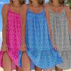 1PC Women A-line Dress Polyester Beach Dress Sundress Floral Printed Loose Sleeveless