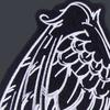 Customizable Angel Wings with Heart Applique Patch Eco-Friendly Fabric Iron-On Design for Biker Jacket  DIY Garment Decoration