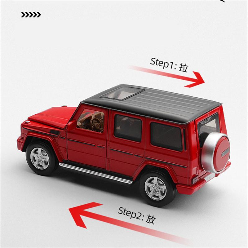 1:32 Mercedes BENZ G350D Внедорожник Металлическая модель автомобиля Литье под давлением Металл Внедорожные транспортные средства Модель автомобиля Звук и световая симуляция Детская игрушка Подарок