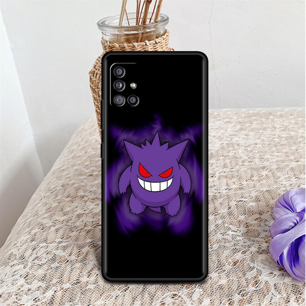 Чехол для Samsung Galaxy A52 A12 A32 A51 A21s A71 A13 A53 A22 A31 A72 A03 A02s A41 черный чехол для телефона забавный покемон генгар