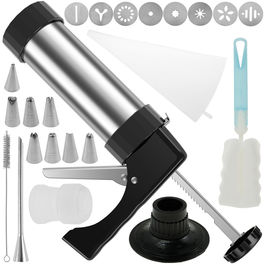 Набор для пресса для печенья Пресс для печенья из нержавеющей стали Набор для украшения Эргономичная машина для прессования печенья Портативный пресс для приготовления печенья для выпечки